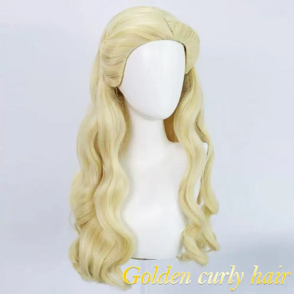 

Blonde Long Curly Glinda Cosplay Wig WICKED Movie Costume Synthetic Hair for Women Girls Halloween Party