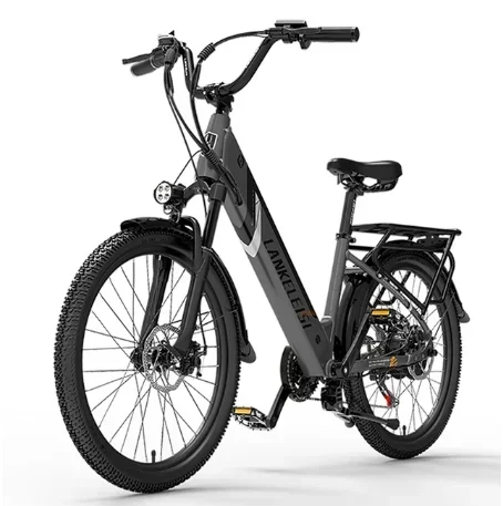 New Electric Bike 500W Motor 48V 14.5AH 24*2.4 Inch Tire City Road Communing Adults Electric Bicycle Variable Speed Snow Ebike