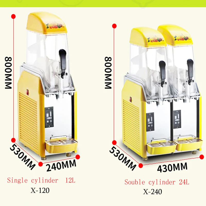 New Smoothie Machine Double Tank Large Capacity Commercial Frozen Beverage Machine Slush Machine