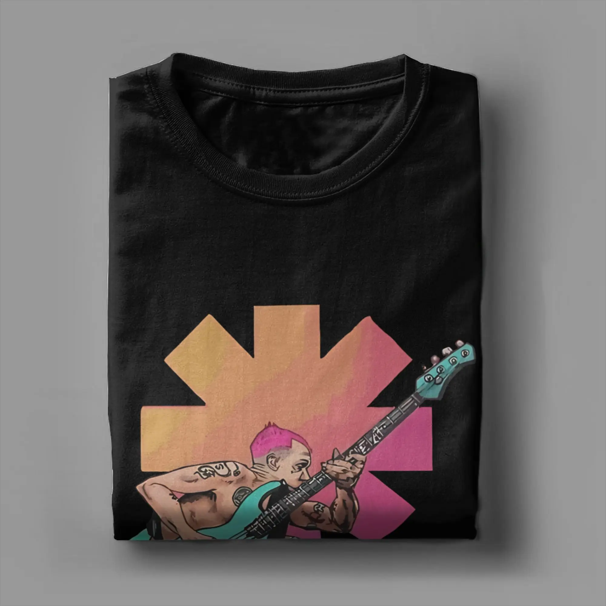 Camiseta Red Hot Chili Pepper para hombre, camisetas humorísticas de banda de Rock, camisetas de manga corta con cuello redondo, camisetas de algodón puro para adultos