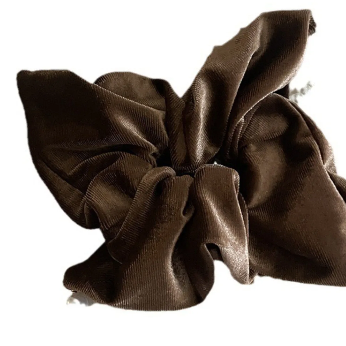 Flannel Hairbands Square Pearl Hair Scrunchie Oversized Velvet Elastic Hair Bands For Women Girls Headwear Hair Accessories