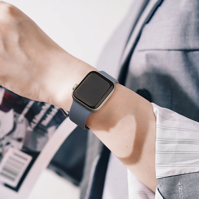 Pasek sportowy do zegarka Apple 38 mm 40 mm 41 mm 42 mm 44 mm 45 mm 49 mm Miękka silikonowa bransoletka Correa IWatch 9 Ultra 8 7 6 5 4 3 SE — zdjęcie 5