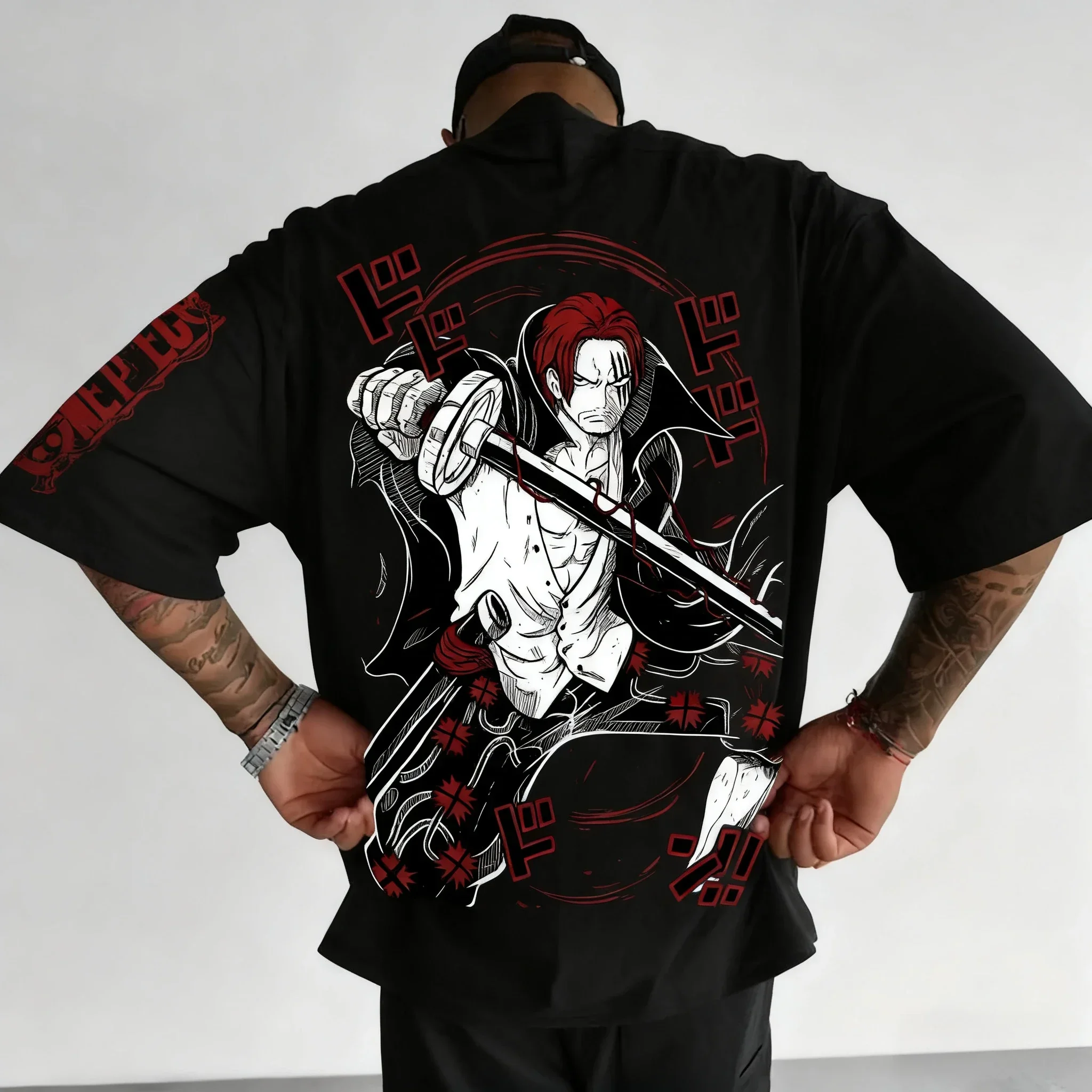 

One Piece Luffy And Zoro Printed Cotton Short-sleeved American-style Loose Sporty Round-neck T-shirts For Men And Womenins