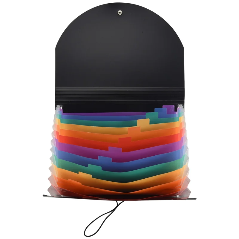Organisateur de documents, dossier extensible à 13 poches avec sac en filet et étiquette colorée, organisateur de reçus de factures mensuelles 13 format A4