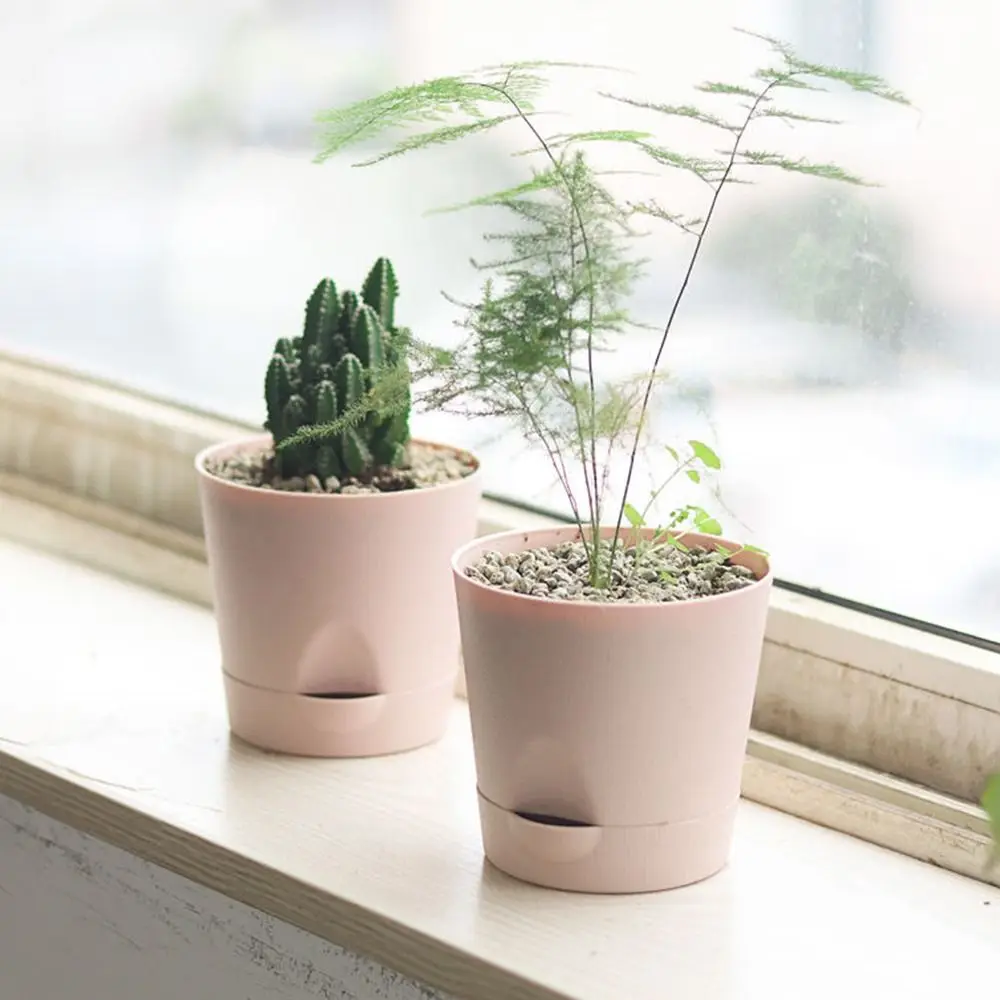 Multicolor Flower Pot Self Watering Detachable Base Self-watering Flowerpot Plastic Round Removable Bottom Planter