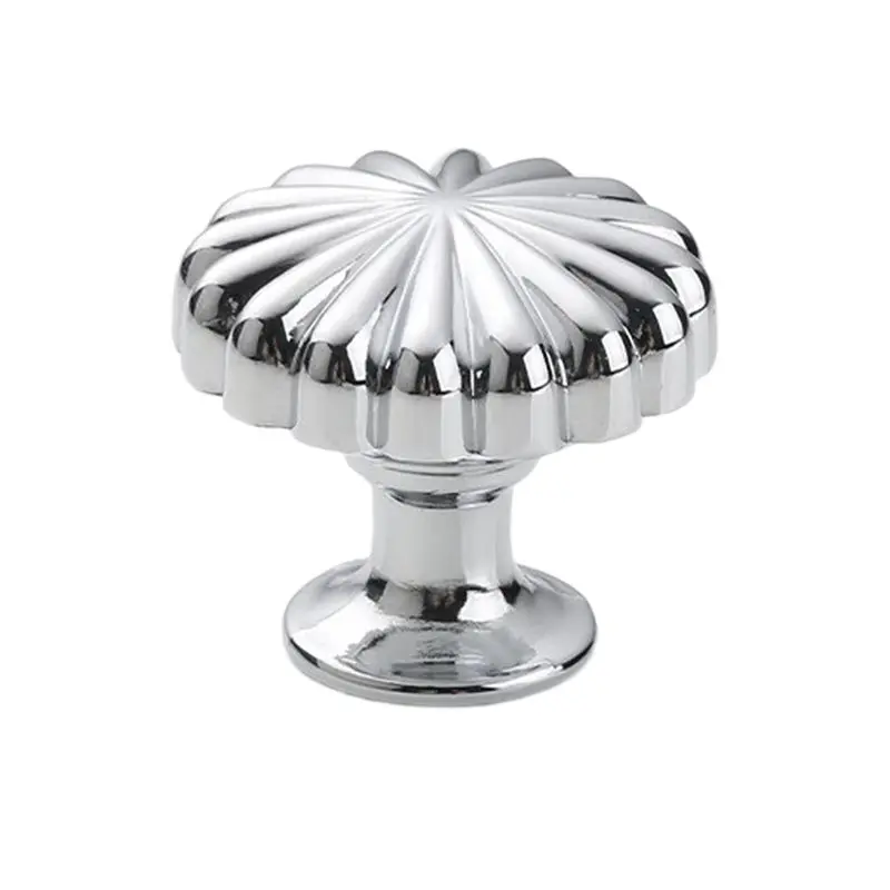 【COMELY】Vintage Brass Cabinet Handle Chrome Silver Drawer Knob For Wardrobe And Dresser Single Hole