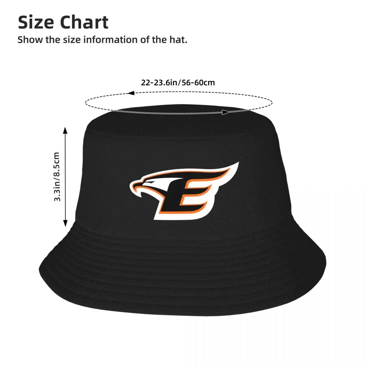 قبعة صيادين البيسبول من Hanawha Eagles ، قبعة دلو لمحبي الرياضة للرجال والنساء ، أسلوب مرن للشاطئ للمشي لمسافات طويلة وصيد الأسماك #4