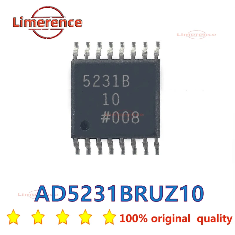 5Pcs/Lot Original Authentic AD5231BRUZ10 AD5231 5231B Package TSSOP-16 SMD Integrated IC Digital Potentiometer Chip