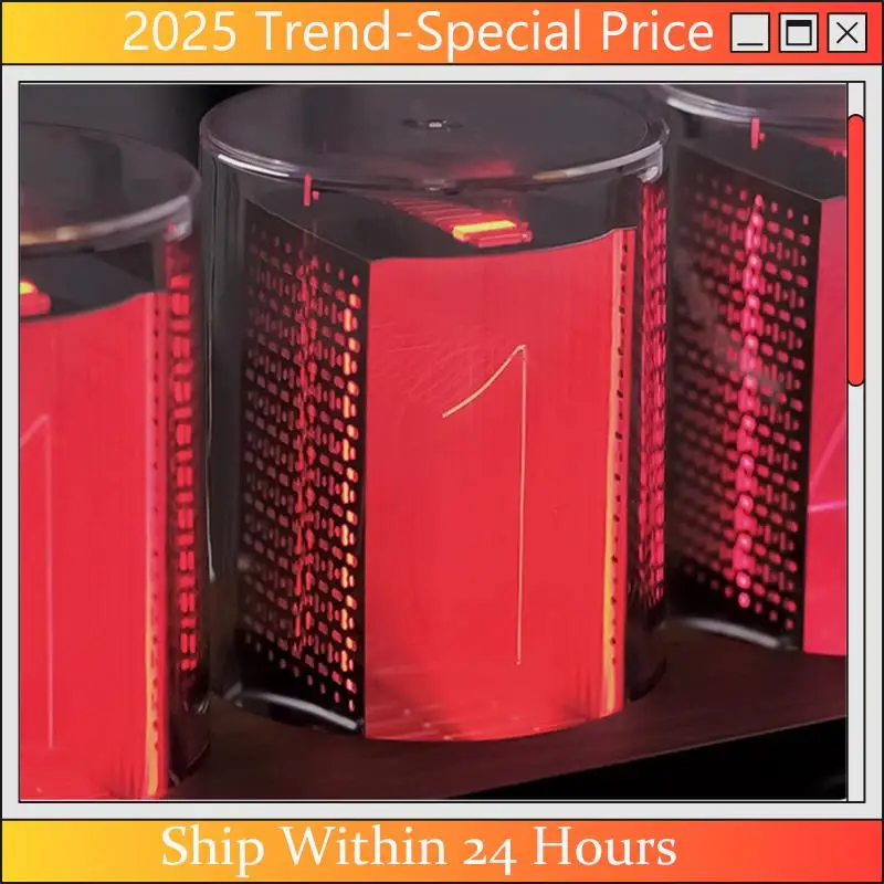 

A61Z Deals Digital Nixie Tube Clock With RGB LED Glows Light For Home Desktop Decoration DIY Idea Birthday Gift Durable Reusable