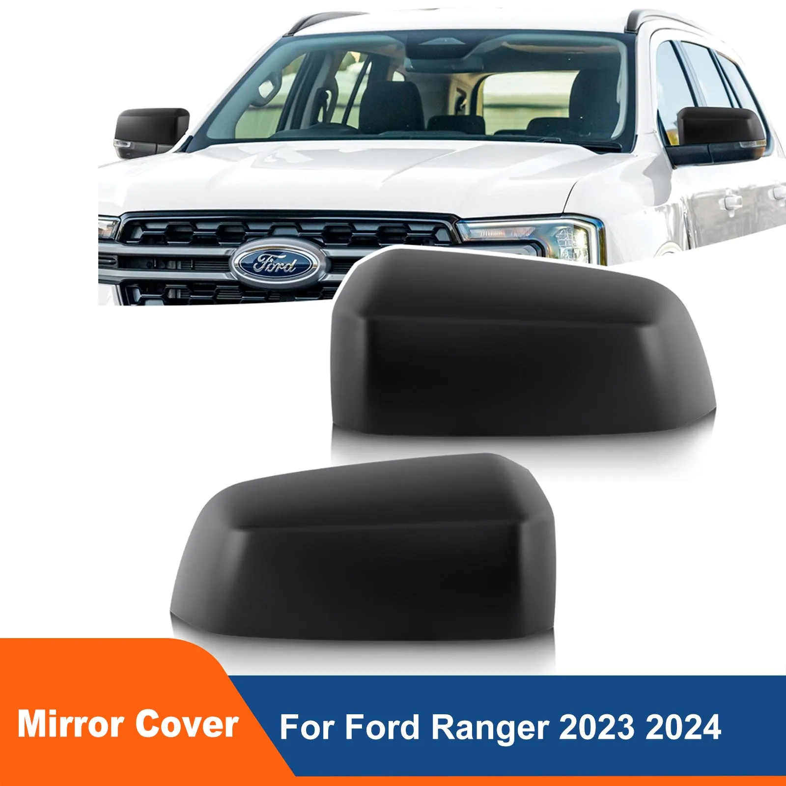 Door Mirror Cover Protector For Ford Ranger T9 2023  2024 Wildtrak XLT XLS XL SPORT