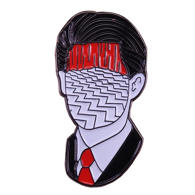 Twin Peaks Characters Badge Agent Cooper Log Lady David Lynch Pin Diane Fire Walk With Me Brooch Backpack Women Fashion Jeweller