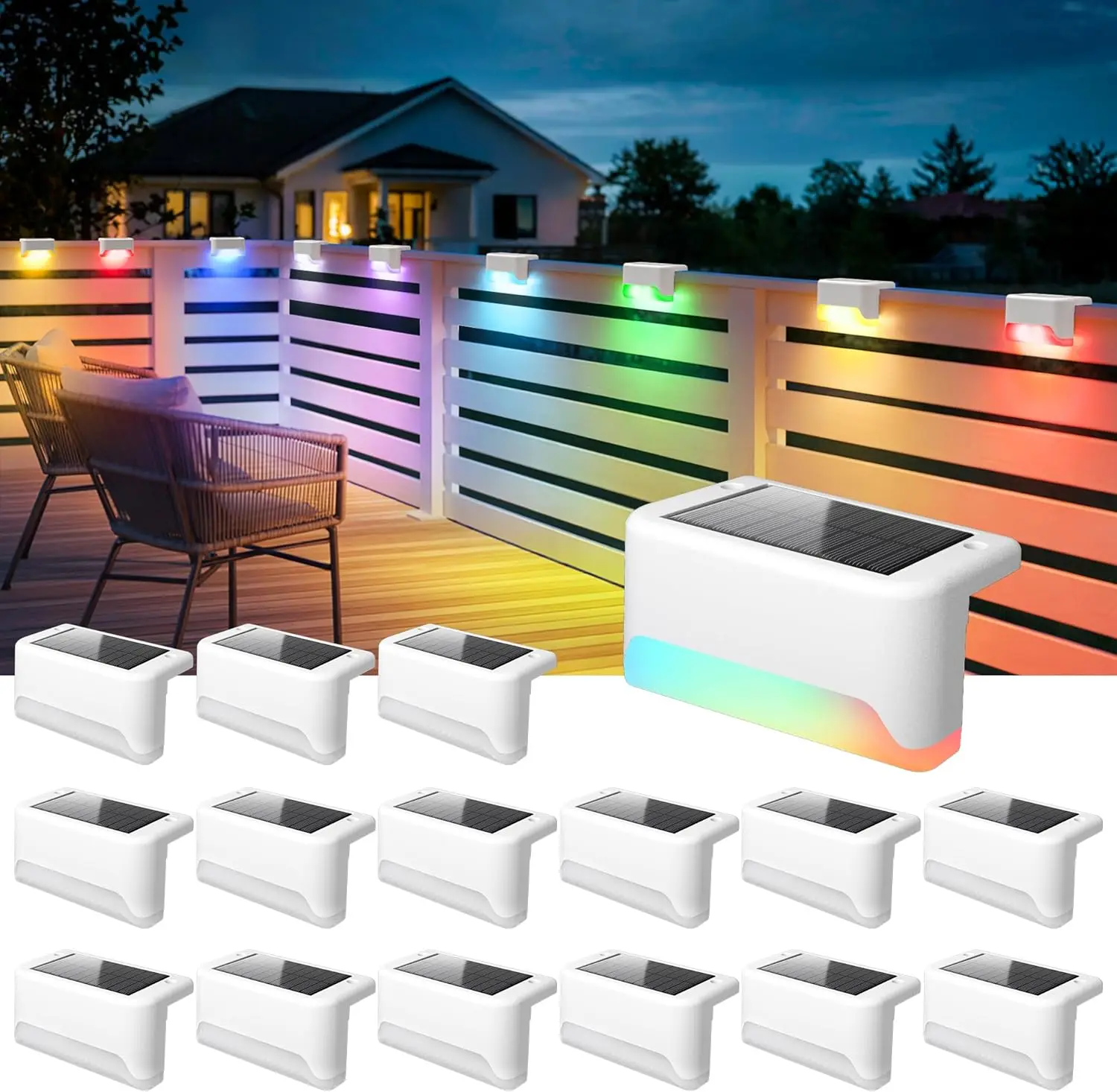Walkway Lights Glass Metal 3in IP66 Remote Control 3 Brightness All Season Yellow