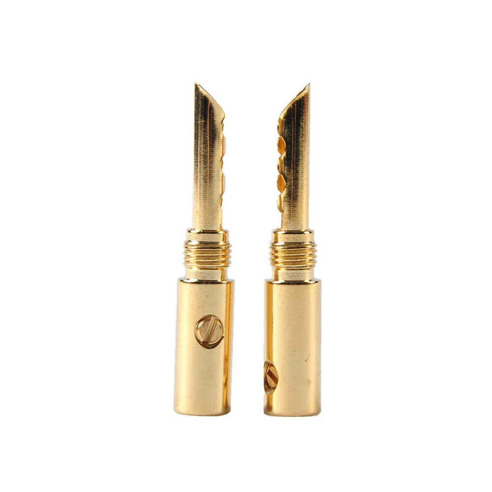 

Полностью латунные позолоченные штекеры типа «банан» для лампового усилителя динамика, аксессуары для Hi-Fi аудио