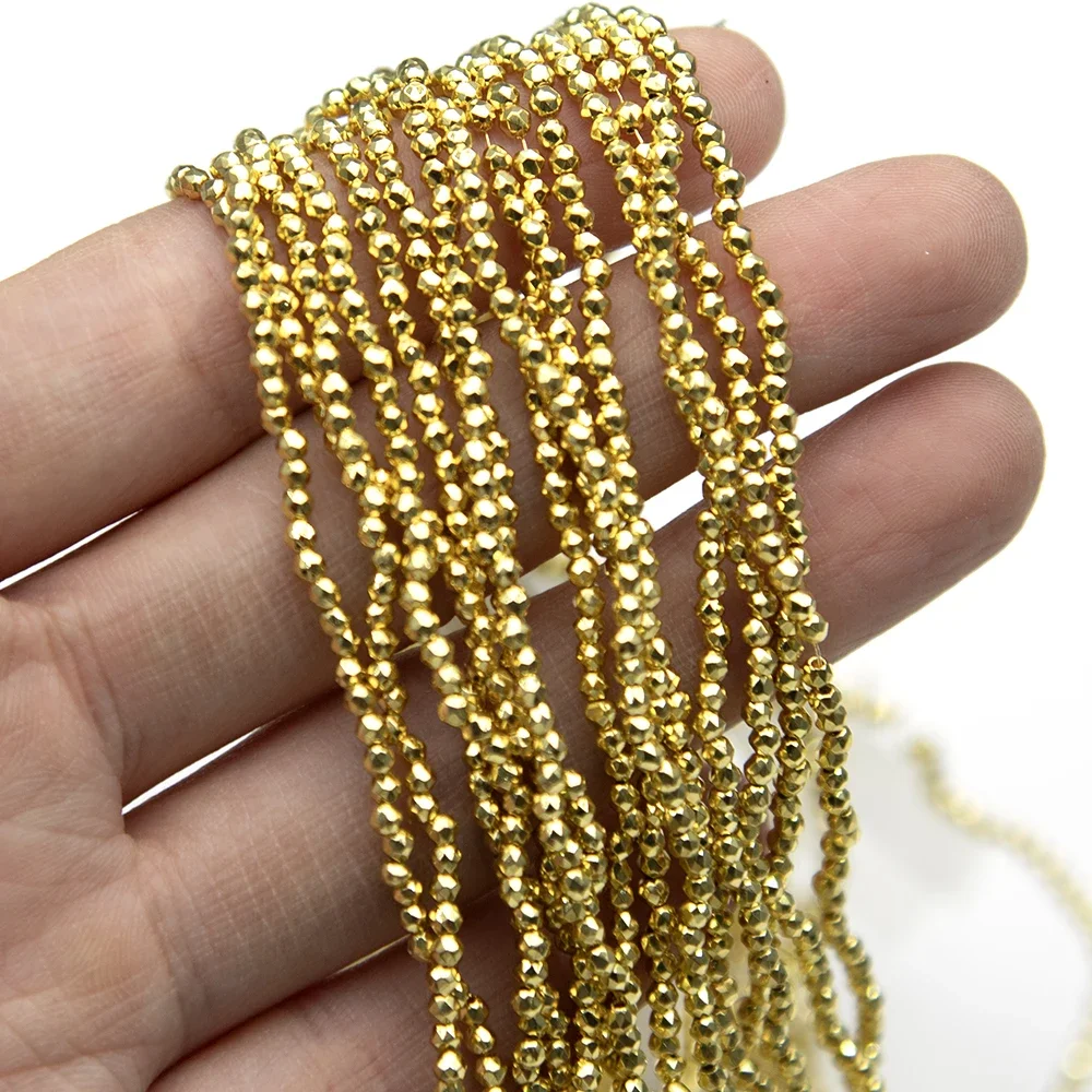 كريستال زجاج الخرز الأوجه Rondel خزر عازل الذهبي والفضي مطلي للمجوهرات عقد دي اي واي سوار 2/3 مللي متر #3