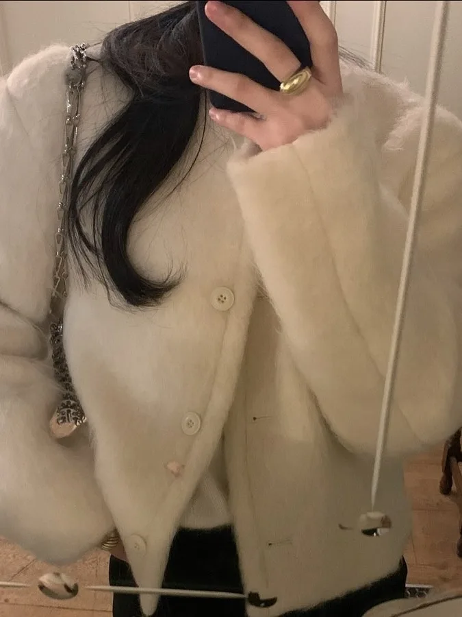 

Chic round Ne ort Plu Jaet Women's Early Autumn New Sle 2025 Ele Lady's Small Fraance Sle Open Cardigan Top