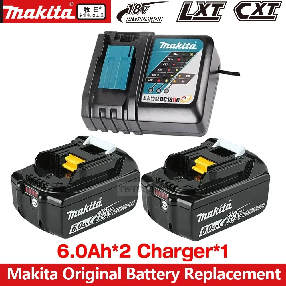 

Makita Original 18V 6000mAh Lithium ion Rechargeable Battery 18v drill Replacement Batteries BL1860 BL1830 BL1840 BL1850 BL1860B