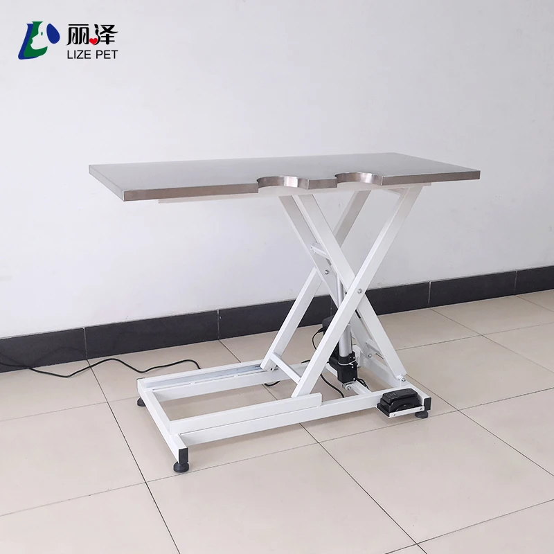 Stainless steel Electric lifting professional ultrasound examination table Veterinary B-ultrasound table pet treatment and care