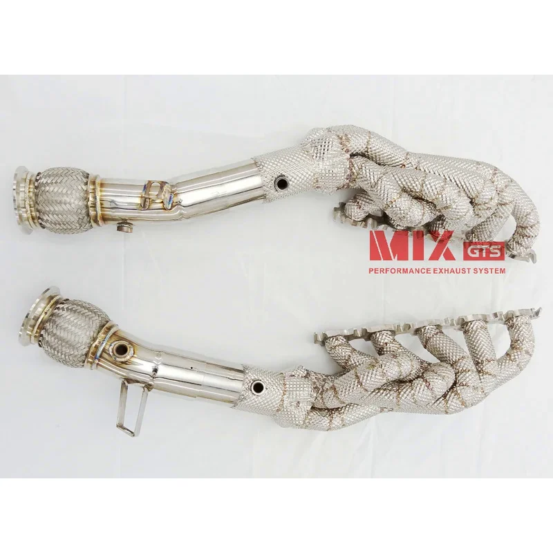 High Performance quality Manifold Downpipe For Audi R8 v8 v10 4.2L 5.2L 2010 Stainless Steel Auto Upgrade Exhaust assecories