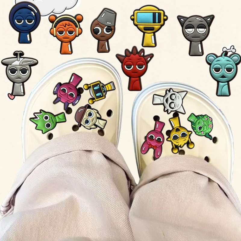 12/16/50pcs Game Plush Cartoon Shoe Charms for Kids Sandals Classic Shoe Accessories Decorations Pins Party Birthday Child Gifts image 4