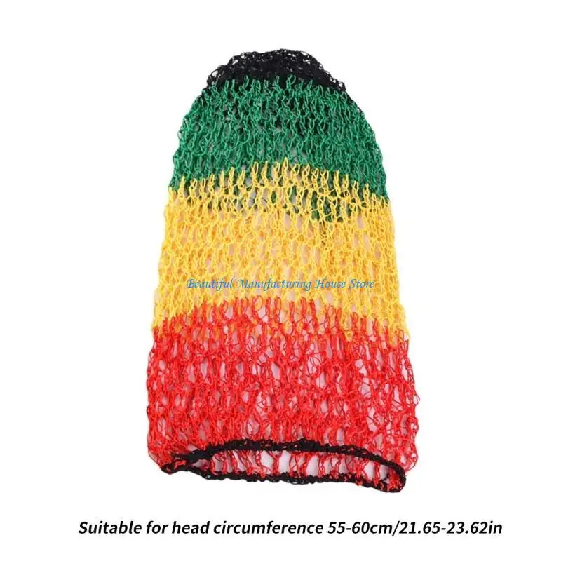 E56A عصابة رأس شبكية شعر قابلة للتمدد للنساء قبعة متماسكة مرنة للنوم #6