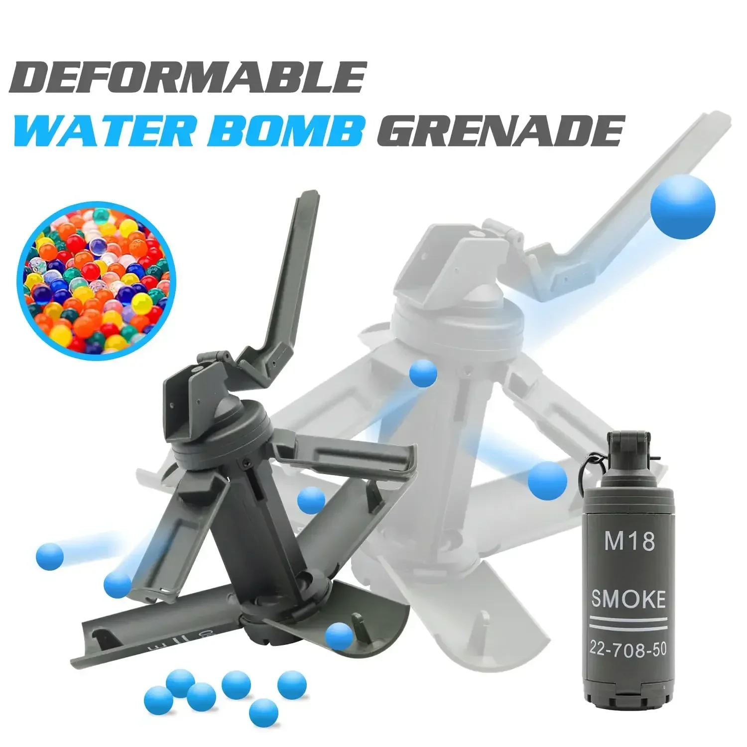 Tactical Hand Fake Toy M18 CS Smoke Paintballs Water Gel Grenade Model For Airsoft Paintball Re-usable Outdoor Sport