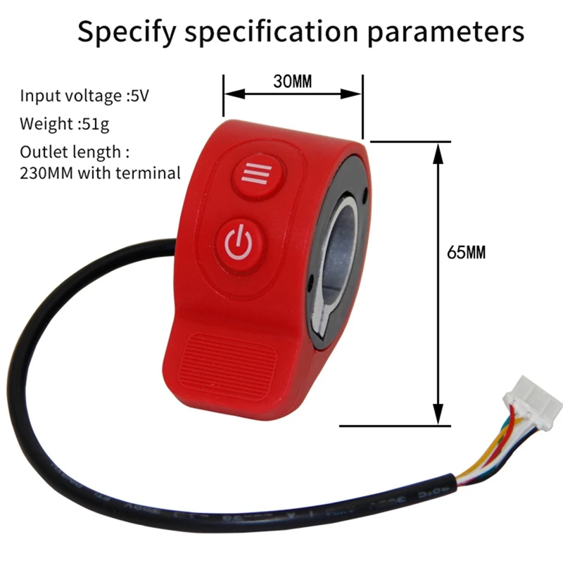 Acelerador de velocidad para patinete eléctrico, Control de velocidad para reemplazo de patinete eléctrico HX X8