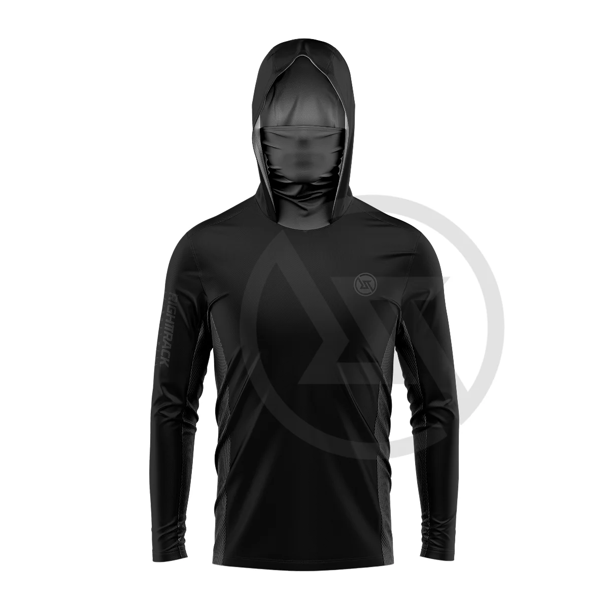 RIGHTTRACK Mask Hoodies Contrast Fishing Clothing UPF50+ UV Hunting Climbing Camping Hiking Breathable Outdoor Apparel