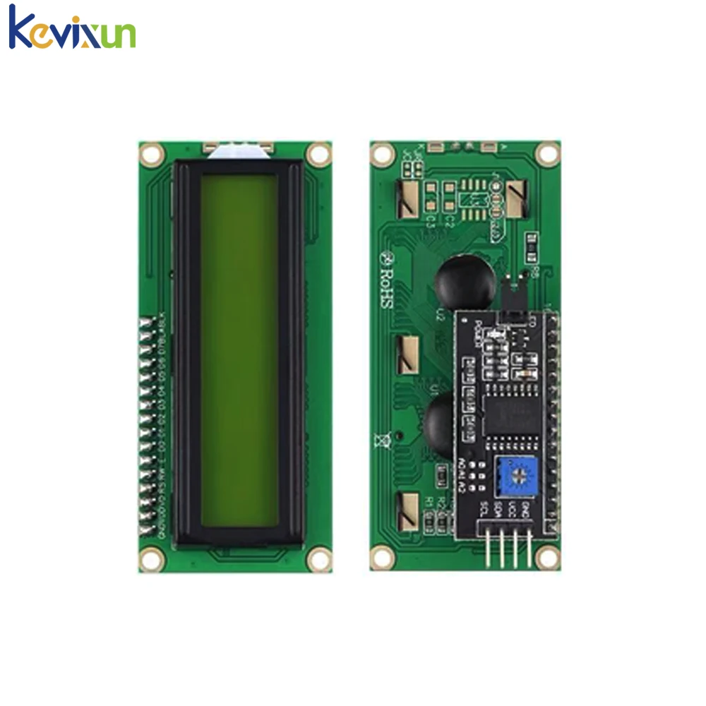 LCD1602 1602 وحدة LCD شاشة زرقاء/أصفر أخضر 16x2 حرف شاشة الكريستال السائل PCF8574T PCF8574 IIC I2C واجهة 5 فولت لاردوينو