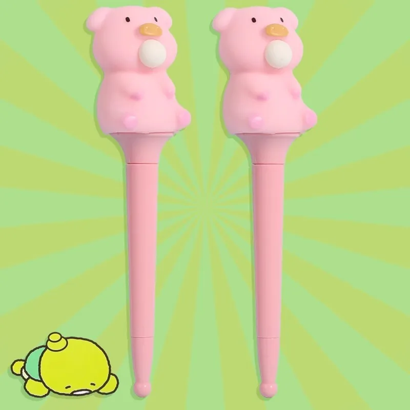 Creative Pinch Pen Spit Bubble Stress Relief Pen Cartoon Decompression Quirky Vent Turtle Toy Stationery Kawaii Ballpoint Pen