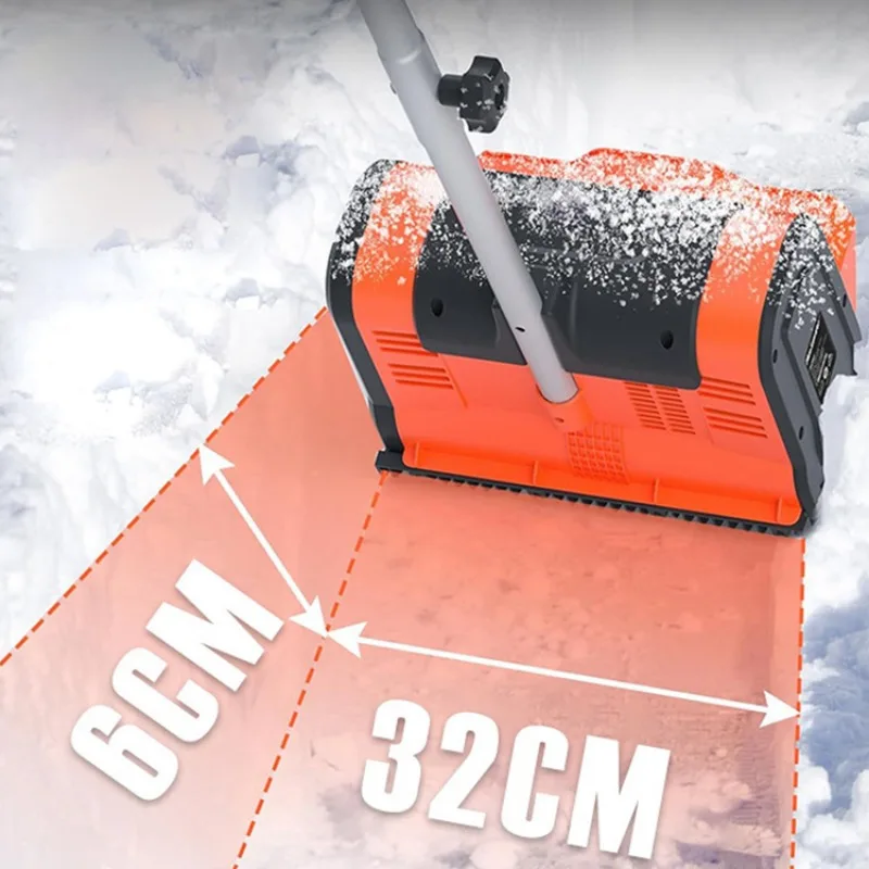 Electric Shovel for Snow Cordless Lithium Battery Powered Cleaning Depth 15CM Width 32CM Throwing Distance 8M