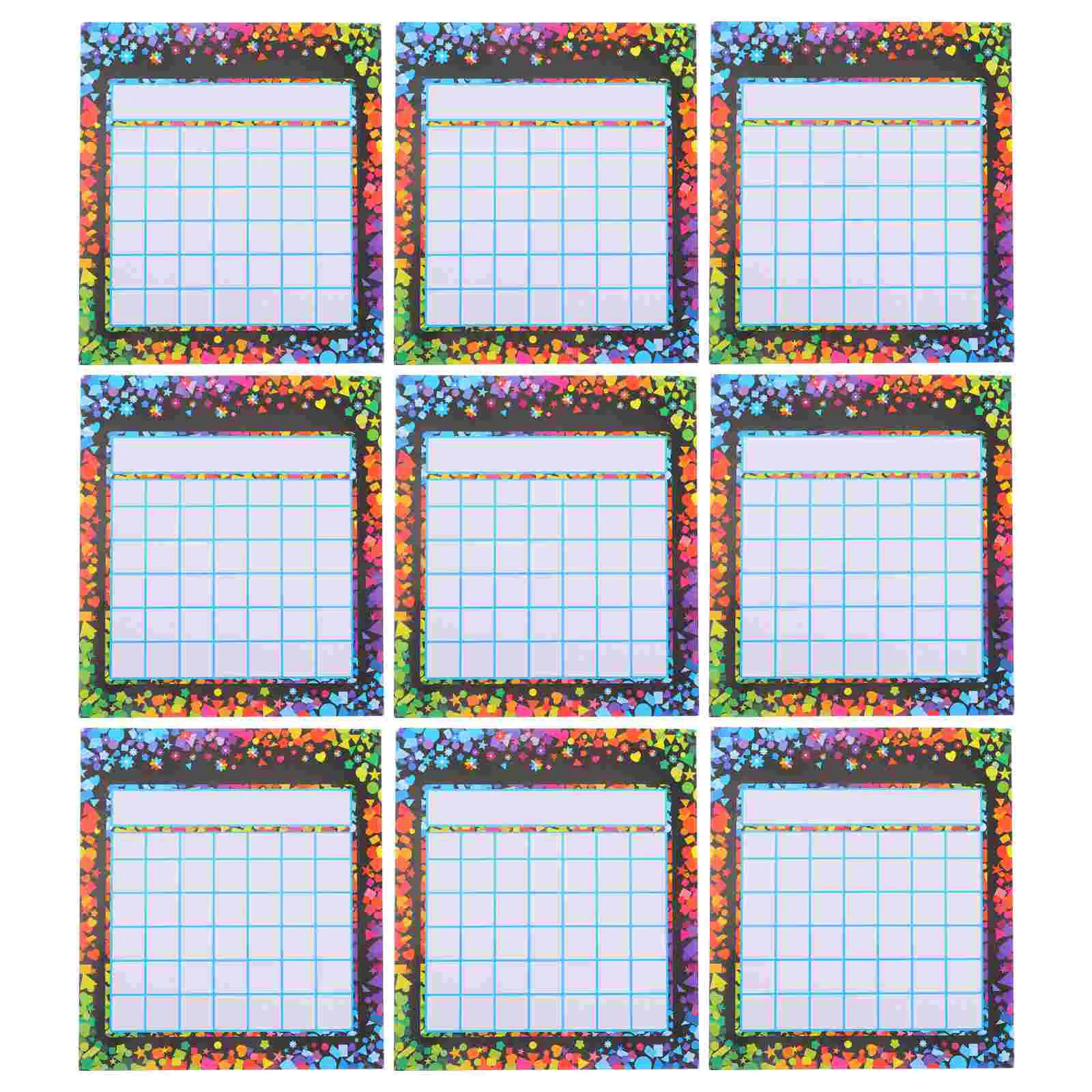 

50 Pcs Sticker Incentive Card Schedule Pupils Behavior Chart Paper Class Pocket Reward