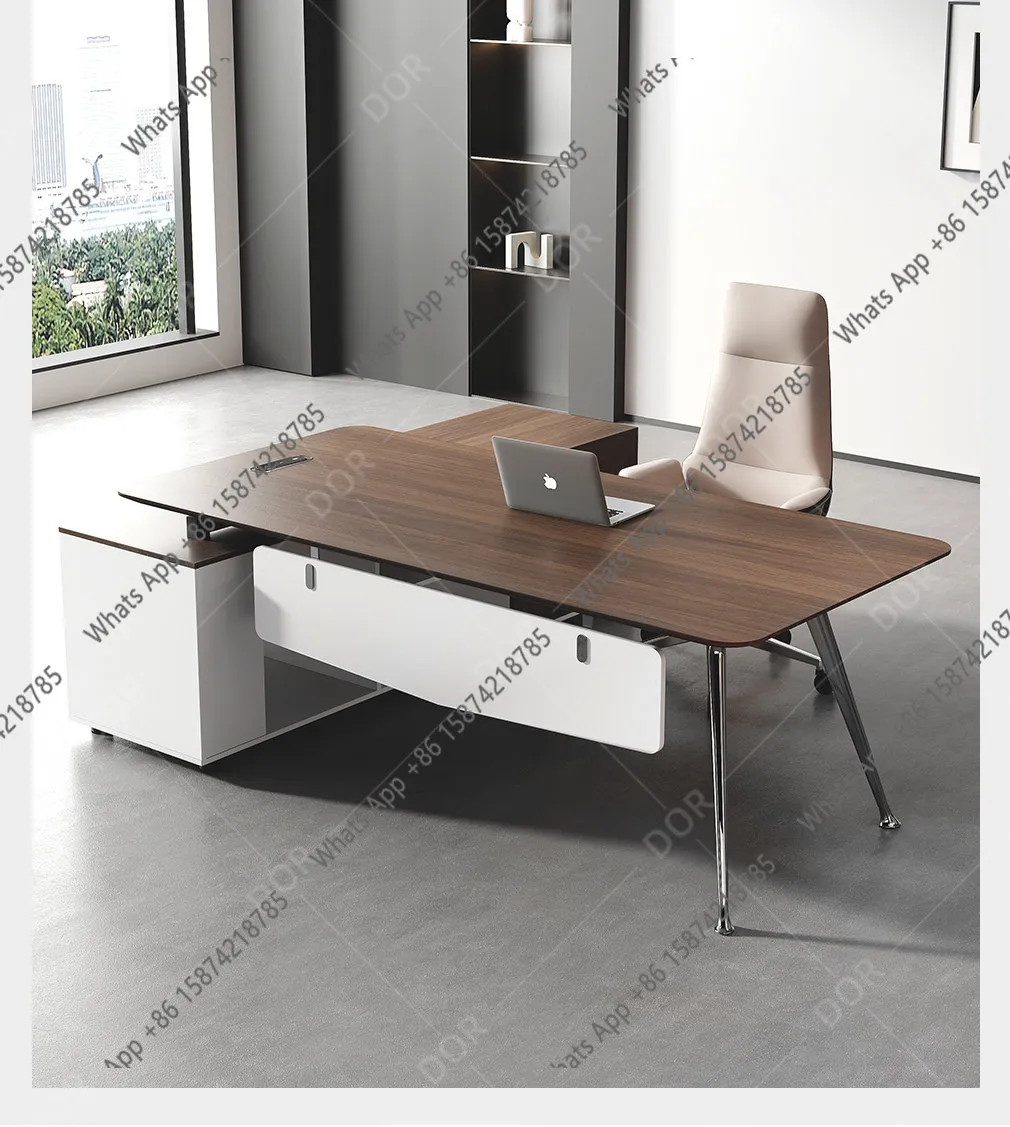 

Стол руководителя: простой, современный, в стиле лёгкой роскоши, для старшего менеджера, дизайнерский, новый, женский, минималистичный, одиночный, для начальника.