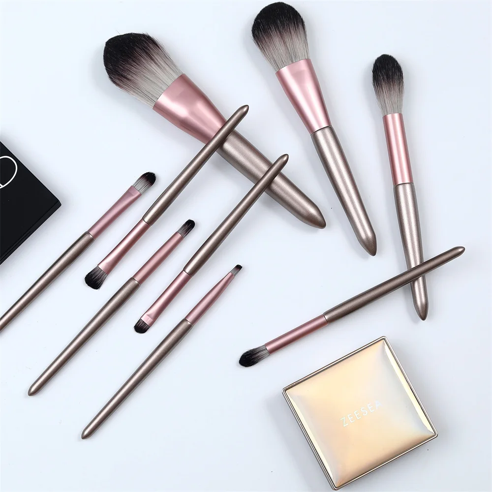 9-delige make-upborstelset Oogschaduwborstel Blush Concealer Brush Cosmetica Hoge kwaliteit professionele vrouwen Foundation Beauty Tools