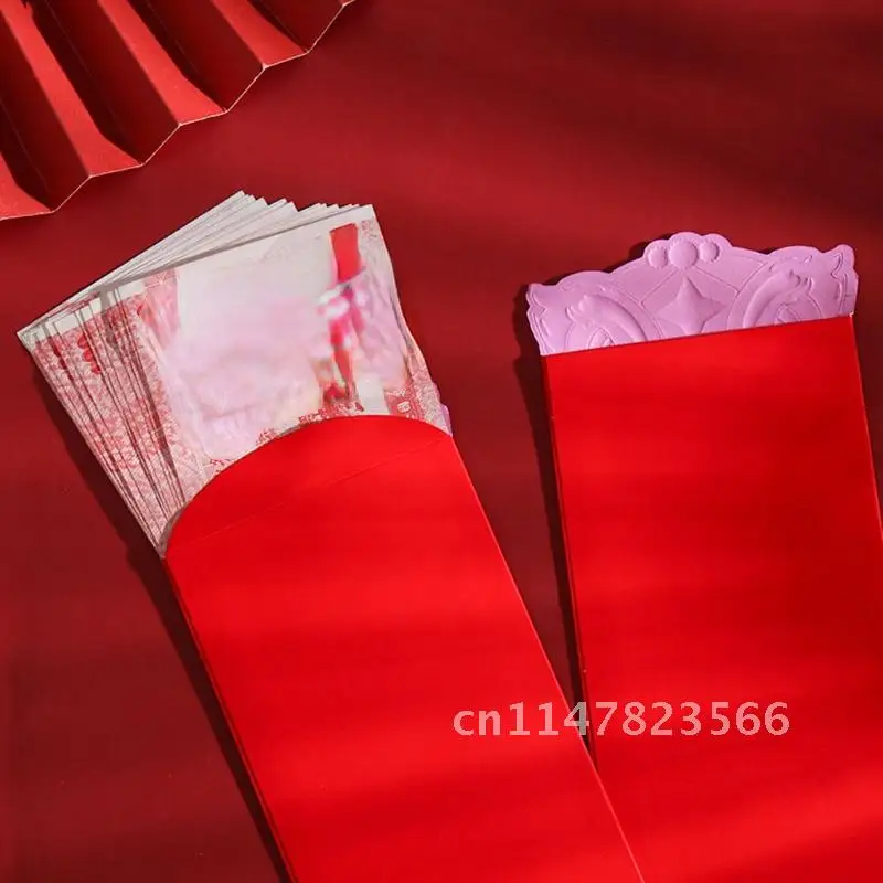 6pcs Cartoon Tiger Lucky Money Pockets 2022 Chinese New Year Red Envelopes Traditional Spring Festival HongBao Gift Bag