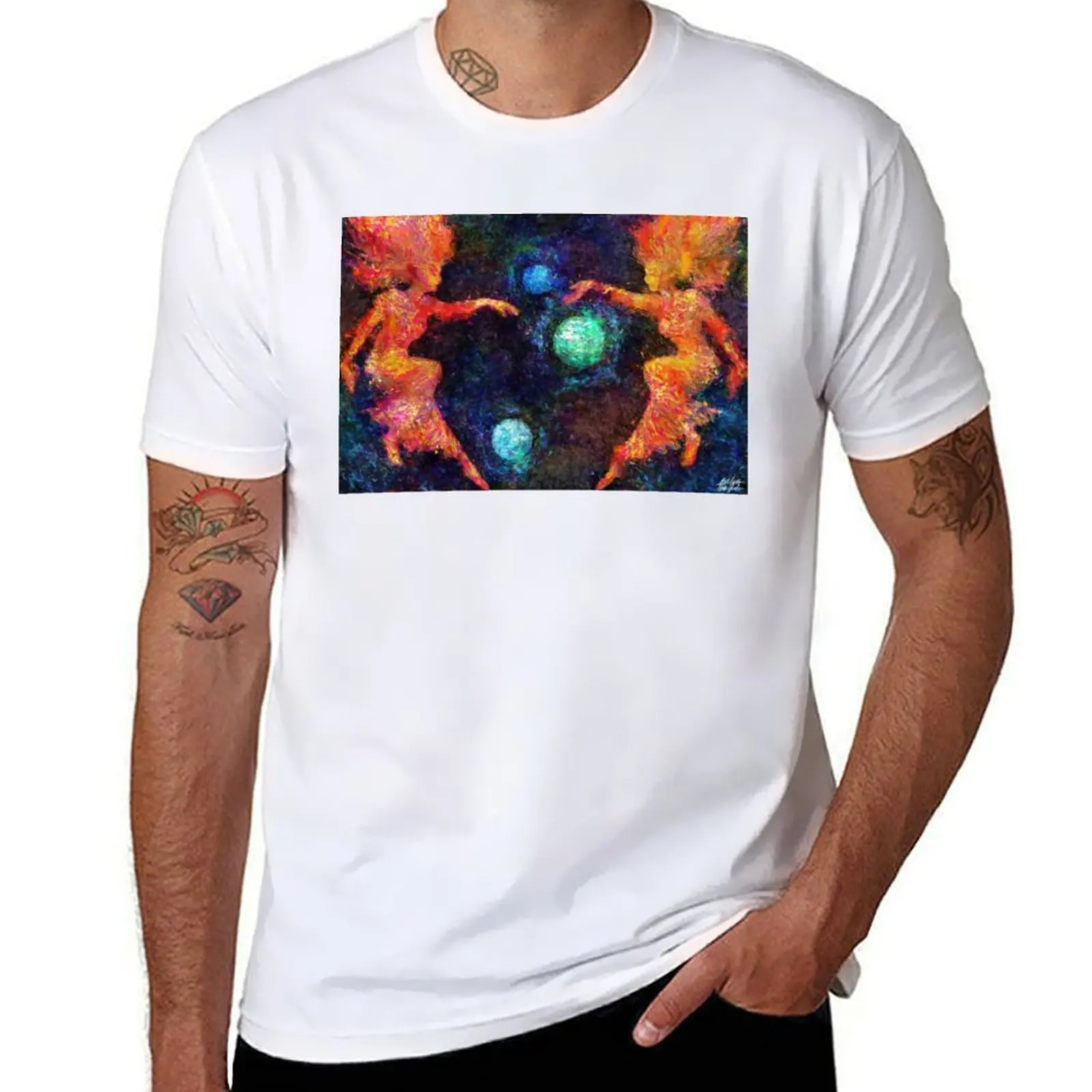 

Phantasy Star II Title Screen Impressionist Painting T-Shirt man t shirt summer t shirt for man 100 percent cotton T-Shirt
