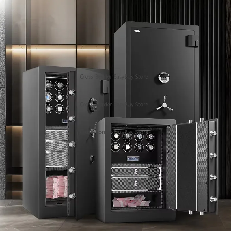 Kotak Jam Tangan Otomatis Anti Maling dengan Pengunci Sidik Jari, Kapasitas 8, 12, 20 Slot