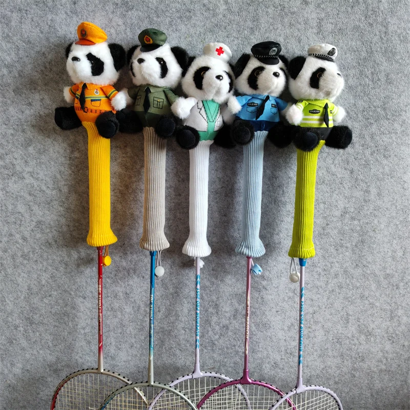 

China Panda Badminton Racket Handle Cover Plush Doll Grip Protectors Handcraft Gift