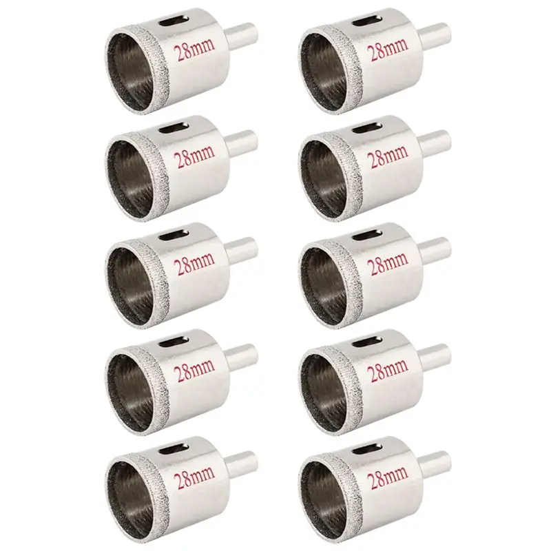 

ABWZ-10 Pcs 28Mm Tile Glass Hole Saw Diamond Coated