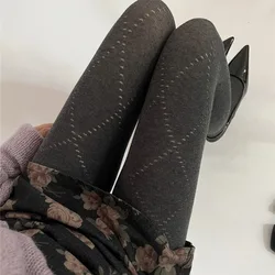 Autumn Hollow Out Dot Fashion Dotted Diamond Pantyhose Comfortable Stretch Cotton Lolita Hottie Outerwear Threaded Tights