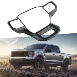 Car Steering Wheel Panel Cover Trim for Ford F150 F-150 2021 2022 2023 Trim Frame Decoration Sticker Carbon Fiber Accessories