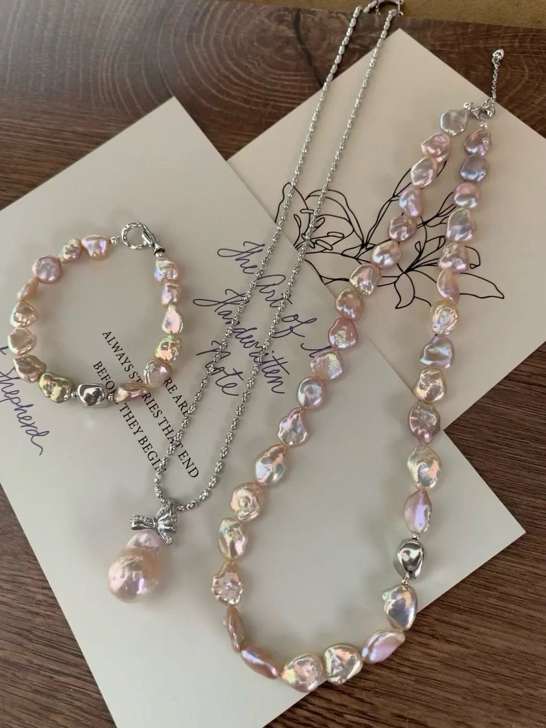 

Новый/барочный стиль неправильной формы розово-фиолетовый кулон-колье 925s