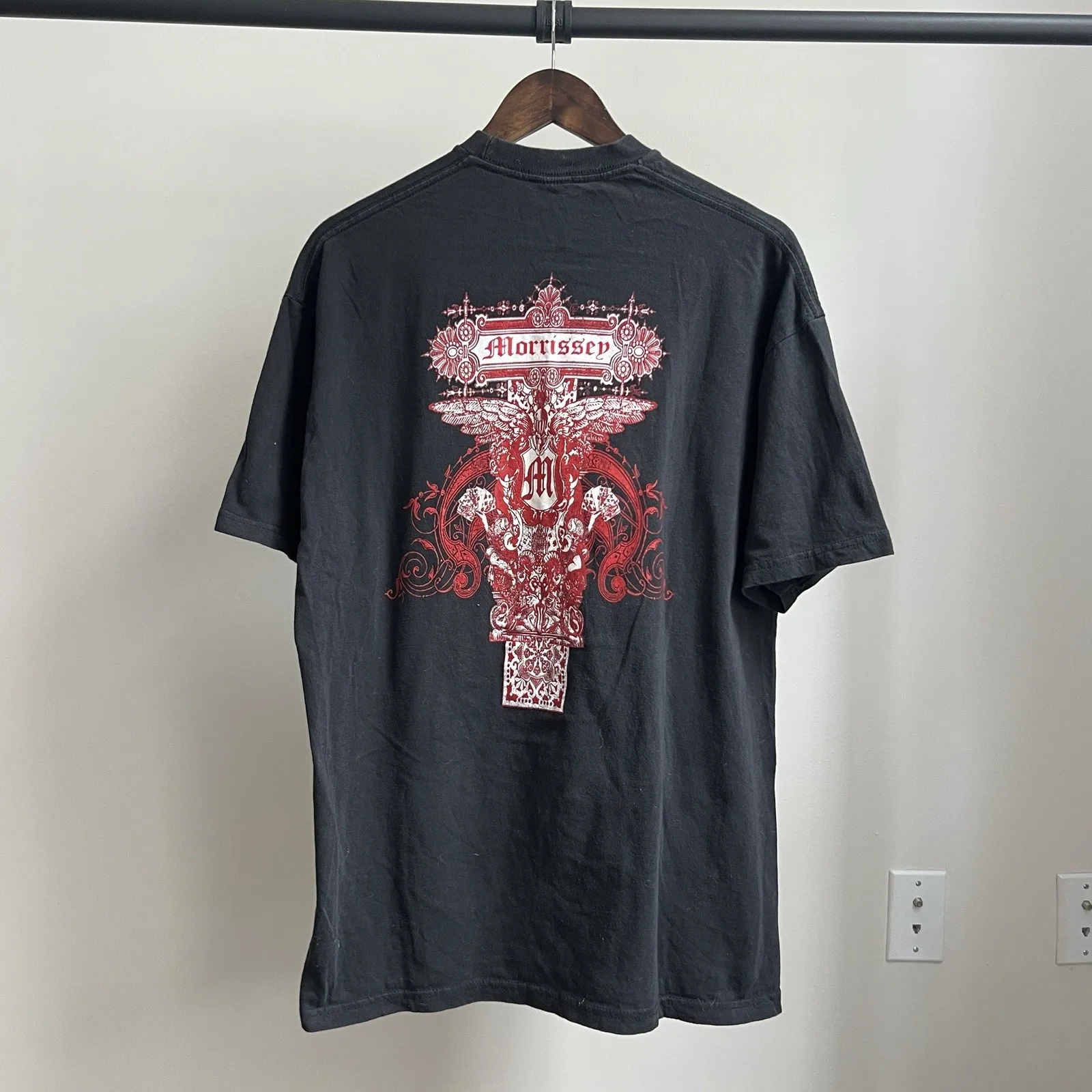Camiseta masculina vintage dos anos 90 Morrissey The Smiths Indie Rock, tamanho grande, Royal Cross
