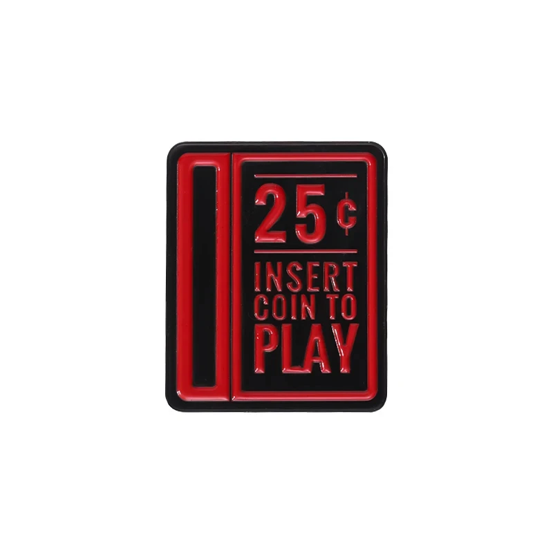 Insert Coin To Play Enamel Pins Video Game Brooch Collar Shirt Lapel Badges Jewely Gift for Friends Kids