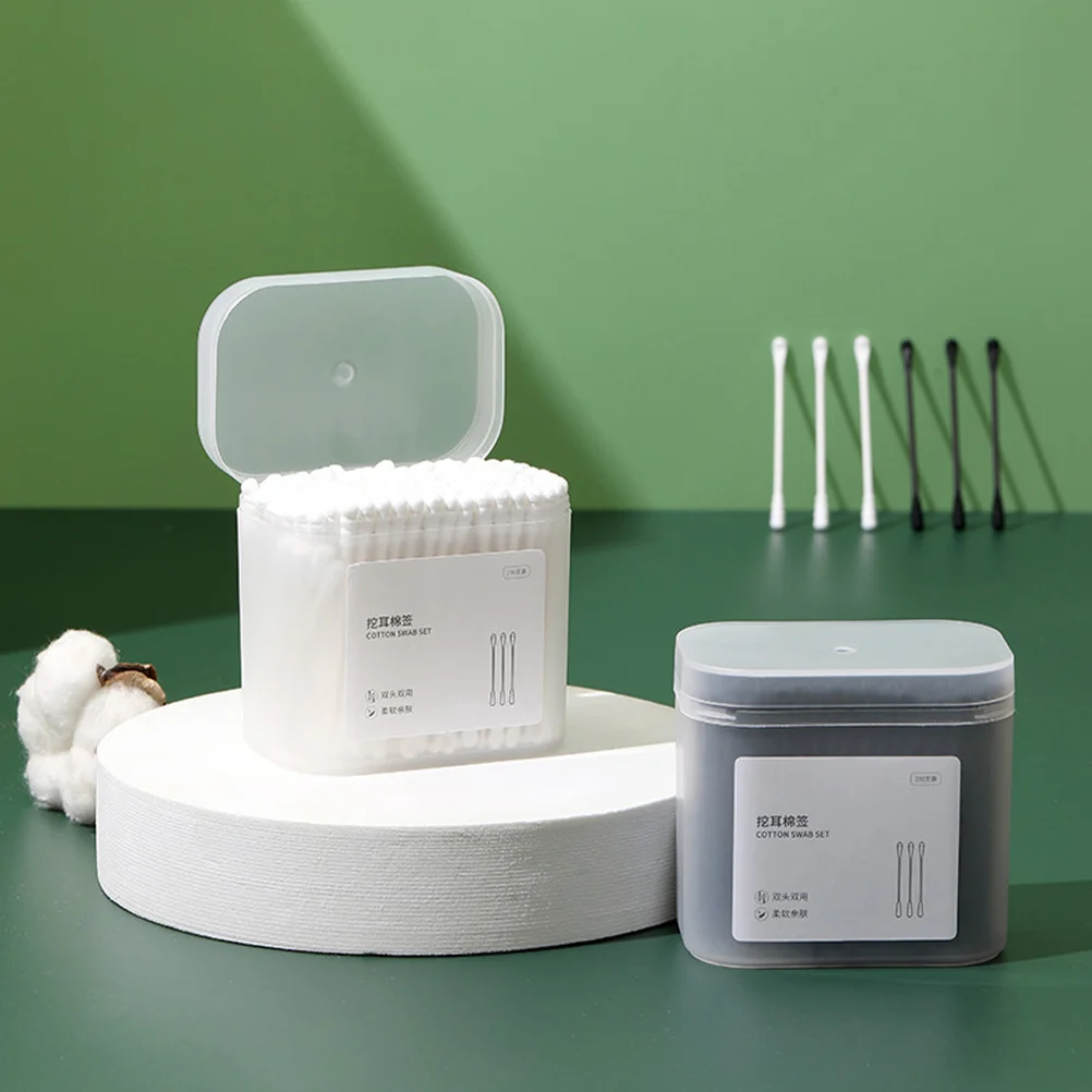 مسحات القطن إزالة شمع الأذن مزدوجة يميل 1 صندوق المتاح القطن يميل قضيب قوي عصا مقبض مريح المنزل