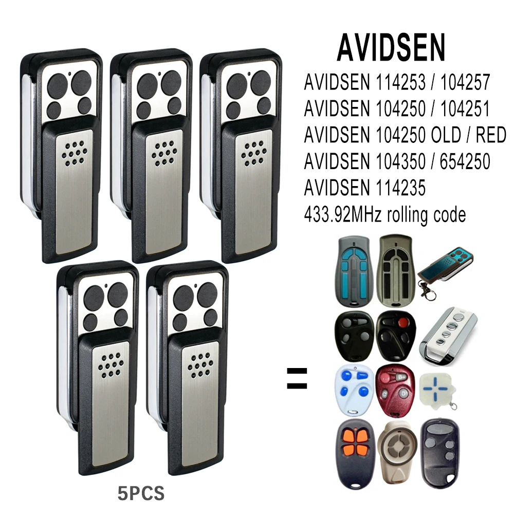 

Пульт дистанционного управления AVIDSEN 14253 104700 104350 104257 104251 104250 614701 654300 654250 для гаражных ворот, 433.92 МГц, с плавающим кодом