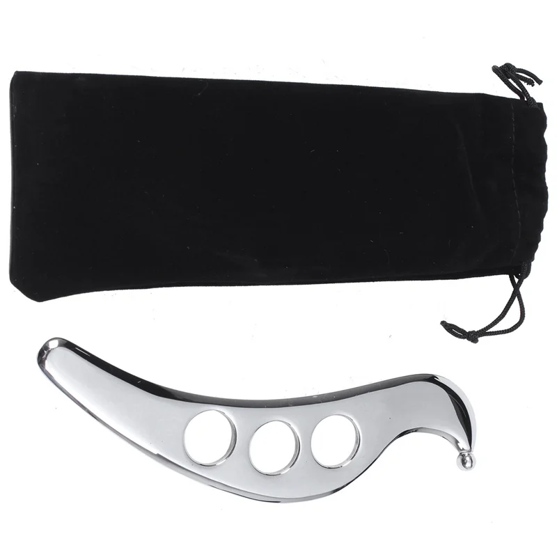 

6X Stainless Steel Gua Sha Guasha Plate Massager Tool Scraper Physical Therapy Loose Muscle Meridian Massage Machine