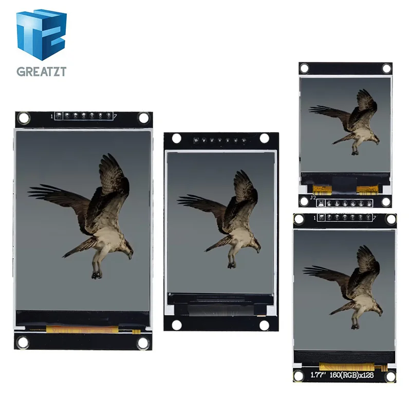 GREATZT 1.77/2.0/2.4/2.8 Inch TFT Color Screen LCD Display Module Drive ST7735 ST7789 Interface SPI 128*128 240*320