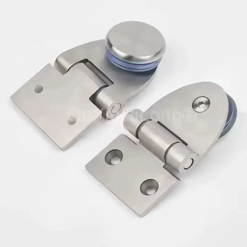 

2PCS Solid Stainless Steel Door Hinges Shopping Mall Showcase Glass Cabinet Door Hinges Glass Clamps Mechanical Equipment Hinges