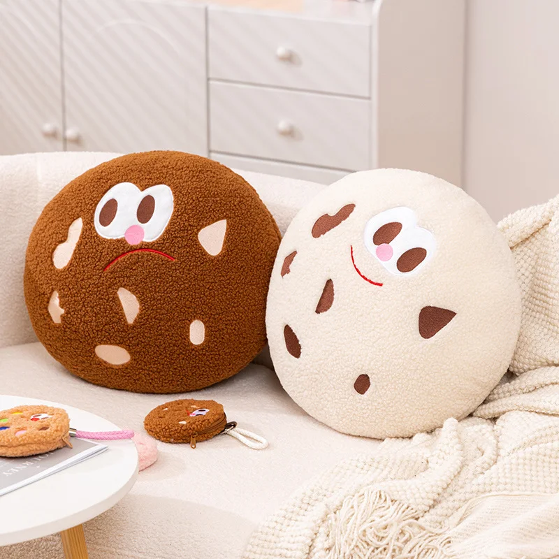 Almohada de felpa de galleta de dibujos animados de 11/40CM, cojín de simulación de galletas, juguetes, monedero pequeño bonito, colgante, bolsa, regalos de decoración