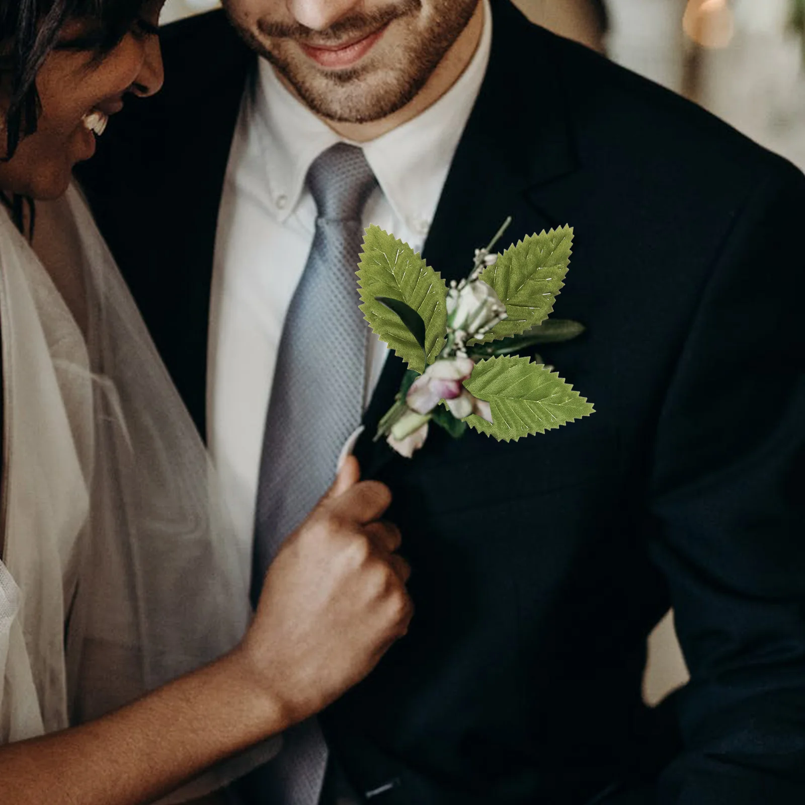 200 قطعة من أوراق الراتنج الخضراء الاصطناعية ملحقات أوراق الراتنج نابض بالحياة أوراق الزهور المزيفة DIY بها بنفسك عصابات الزفاف التيجان الزينة